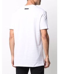 T-shirt à col boutonné blanc Philipp Plein