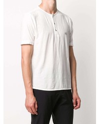 T-shirt à col boutonné blanc C.P. Company