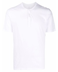T-shirt à col boutonné blanc Majestic Filatures