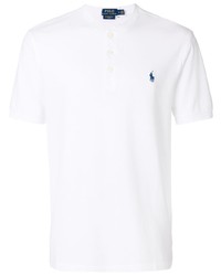 T-shirt à col boutonné blanc Polo Ralph Lauren