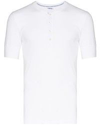 T-shirt à col boutonné blanc Schiesser