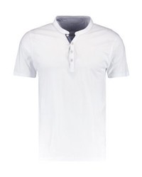 T-shirt à col boutonné blanc Selected Homme