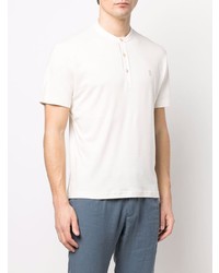 T-shirt à col boutonné blanc Eleventy