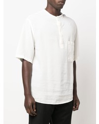 T-shirt à col boutonné blanc Costumein