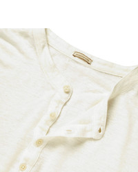 T-shirt à col boutonné blanc Massimo Alba