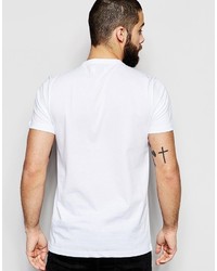 T-shirt à col boutonné blanc Farah