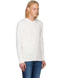 T-shirt à col boutonné blanc rag & bone