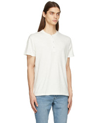 T-shirt à col boutonné blanc rag & bone