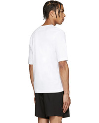 T-shirt à col boutonné blanc Lemaire