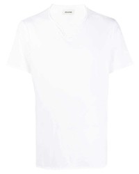 T-shirt à col boutonné blanc Zadig & Voltaire