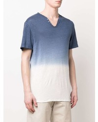 T-shirt à col boutonné bleu marine et blanc Zadig & Voltaire