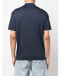 T-shirt à col boutonné bleu marine Calvin Klein