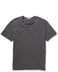 T-shirt à col boutonné gris foncé James Perse
