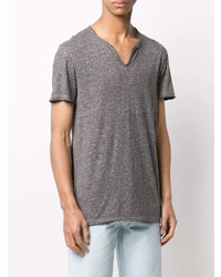 T-shirt à col boutonné gris foncé Zadig & Voltaire