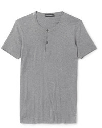 T-shirt à col boutonné gris