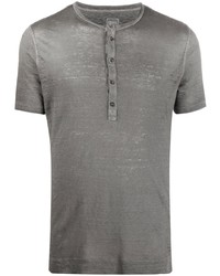 T-shirt à col boutonné gris 120% Lino
