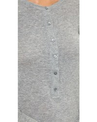 T-shirt à col boutonné gris Nili Lotan