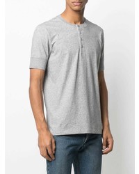 T-shirt à col boutonné gris Tom Ford