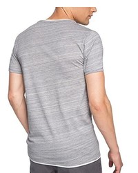 T-shirt à col boutonné gris Esprit