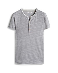 T-shirt à col boutonné gris Esprit