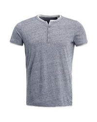 T-shirt à col boutonné gris Esprit