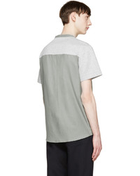 T-shirt à col boutonné gris Tim Coppens