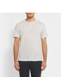T-shirt à col boutonné gris James Perse