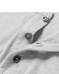 T-shirt à col boutonné gris Gant