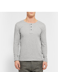 T-shirt à col boutonné gris Gant