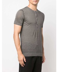 T-shirt à col boutonné gris 120% Lino