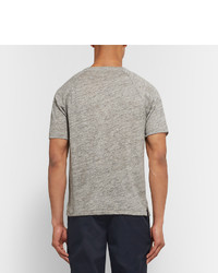 T-shirt à col boutonné gris Club Monaco