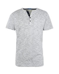 T-shirt à col boutonné gris Tom Tailor