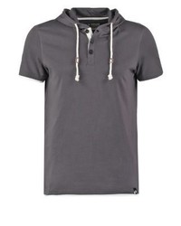 T-shirt à col boutonné gris YOURTURN