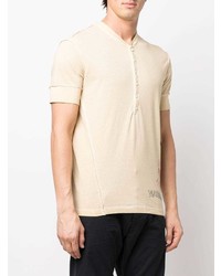 T-shirt à col boutonné imprimé beige DSQUARED2