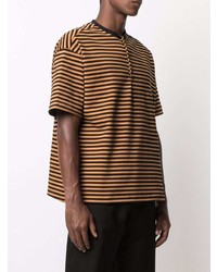 T-shirt à col boutonné marron clair Rhude