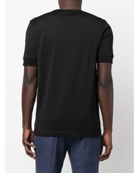T-shirt à col boutonné noir Sunspel