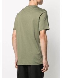 T-shirt à col boutonné olive Balmain