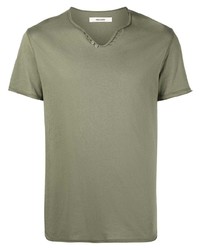 T-shirt à col boutonné olive Zadig & Voltaire