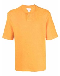 T-shirt à col boutonné orange Bottega Veneta