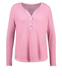 T-shirt à col boutonné rose Esprit