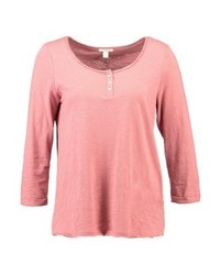T-shirt à col boutonné rose Esprit