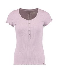 T-shirt à col boutonné rose Hollister Co.