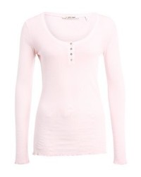 T-shirt à col boutonné rose Rich & Royal