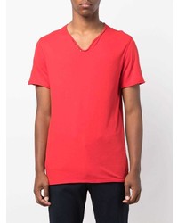 T-shirt à col boutonné rouge Zadig & Voltaire