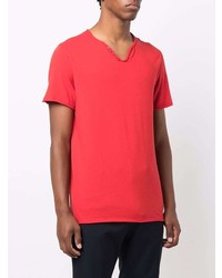 T-shirt à col boutonné rouge Zadig & Voltaire