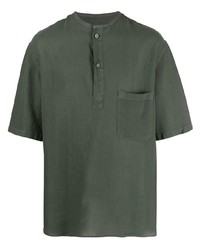 T-shirt à col boutonné vert foncé Costumein