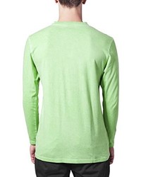 T-shirt à col boutonné vert menthe Urban Classics