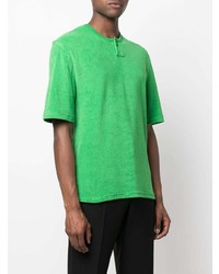 T-shirt à col boutonné vert Bottega Veneta