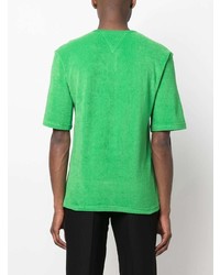 T-shirt à col boutonné vert Bottega Veneta
