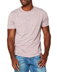 T-shirt à col boutonné violet clair